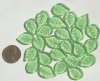 25 18x13mm Light Green Leaves